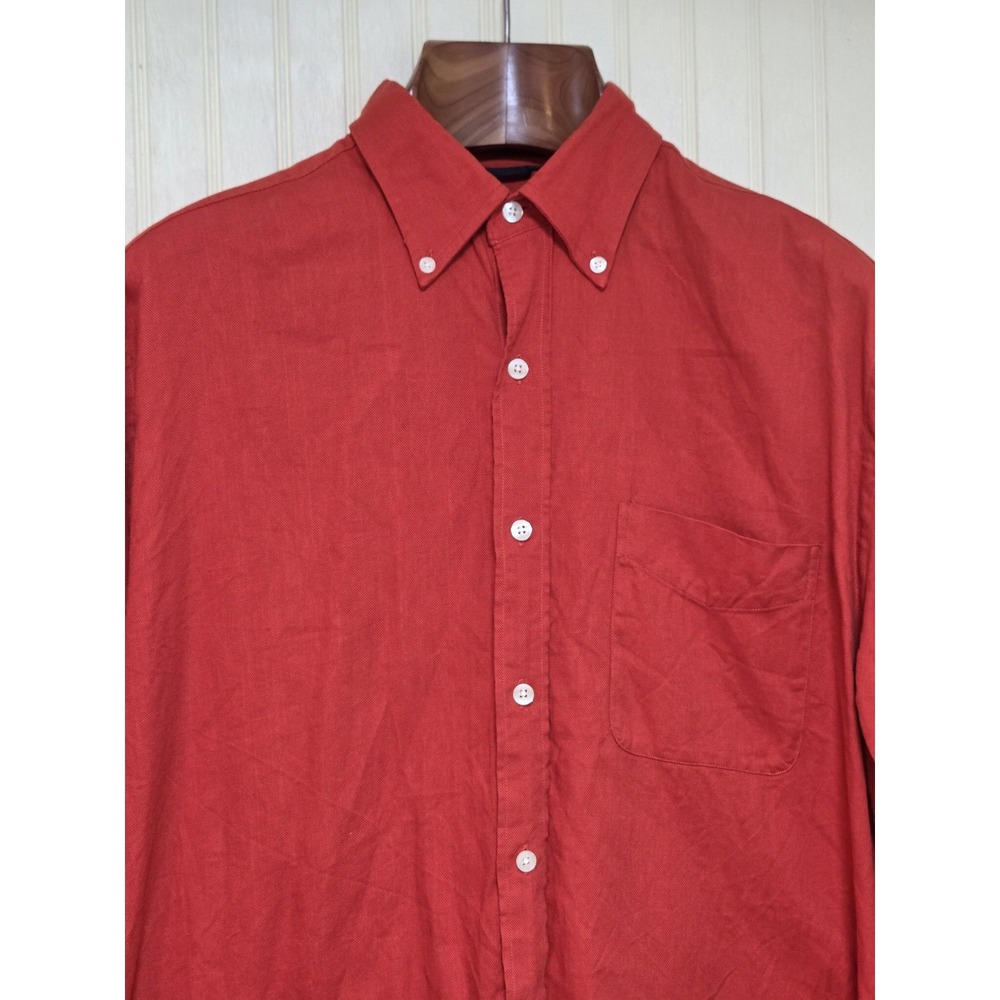 Austin Reed Oxford Shirt Mens Medium Red Regent‎ Street Button Down Long Sleeve